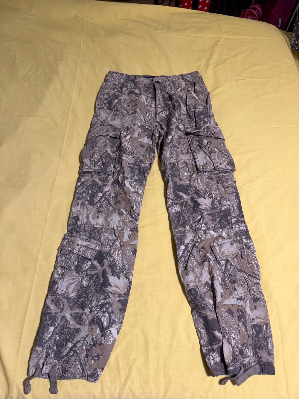 Aeropostale Brown and Gray Camo Baggy Cargo Pants